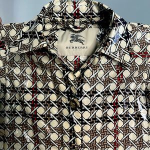 Burberry London Coated Cotton Car Coat